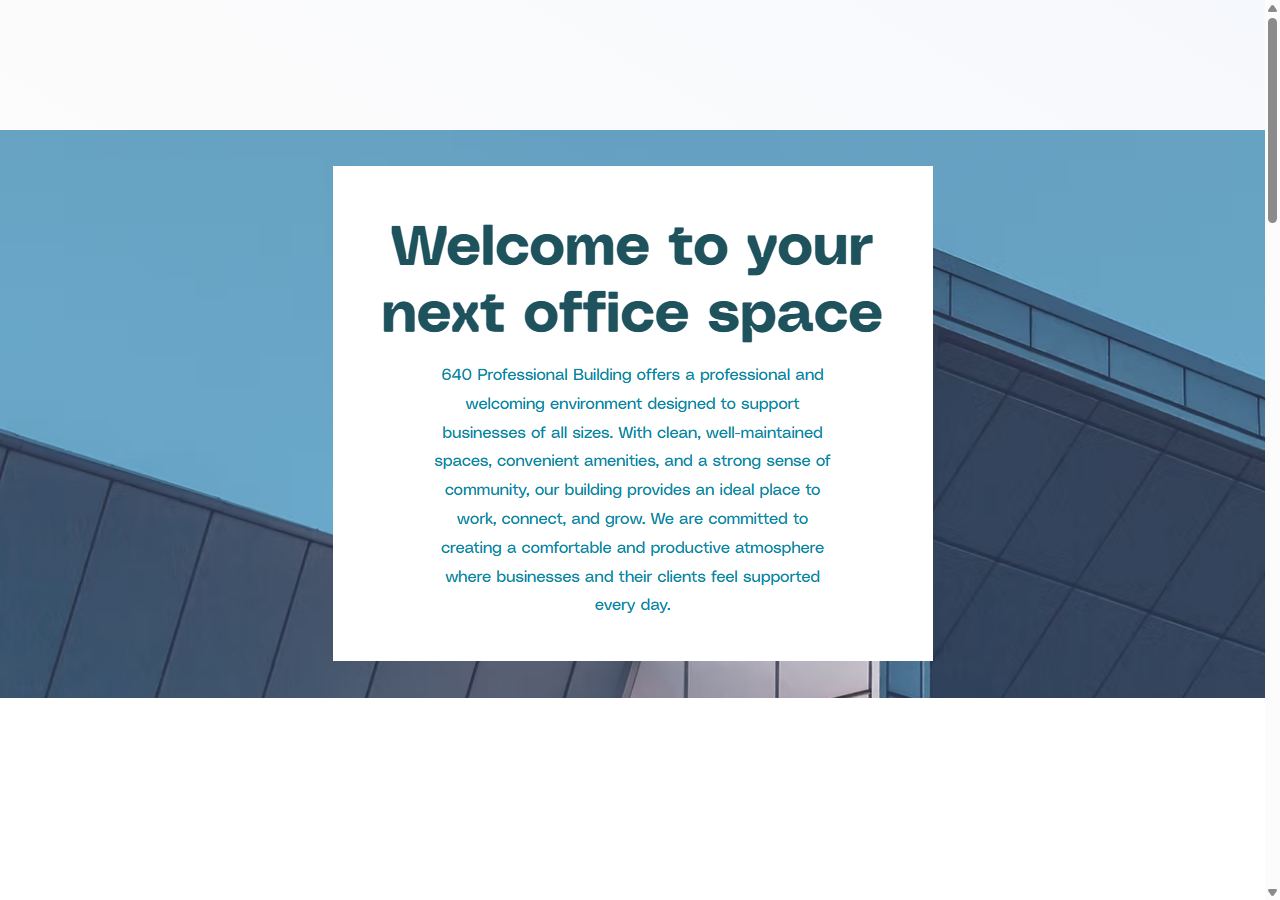 640 Professional Building website preview