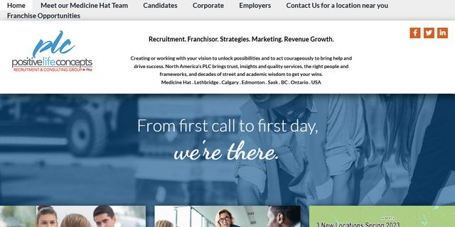 Positive Life Concepts website preview